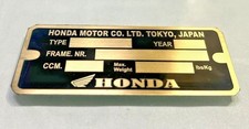 Datenplakette Messing Gold