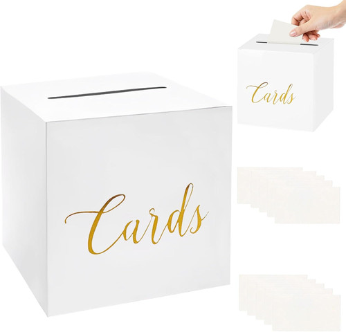 Weiß kartenbox hochzeit - weiß,