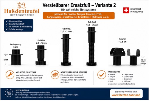Verstellbarer fuß hasena - fuß,