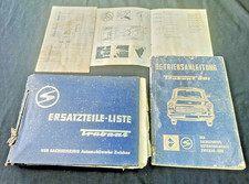 Trabant 601 Betriebsanleitung & Ersatzteilliste DDR Sachsenring 1970er Werkstatt
