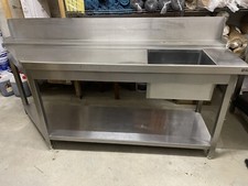 Edelstahl Zulauftisch mit Waschbecken Von Stalgast