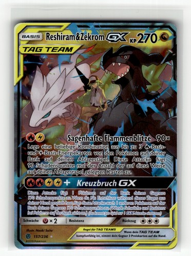 Reshiram zekrom 157 236 - reshiram, gx