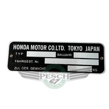 Typenschild Honda Dax Monkey