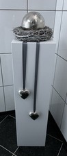 Holz säule deko weiß - holz, herz