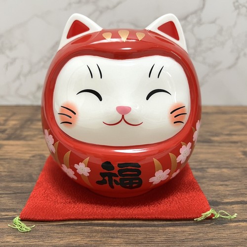 Neko daruma keramik - neko,
