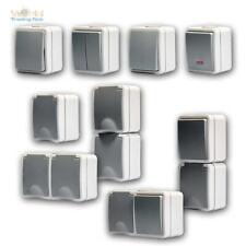 Feuchtraum-Serie FIX IP54, Aufputz Schalter & Steckdosen mit Klemmanschluss, AP