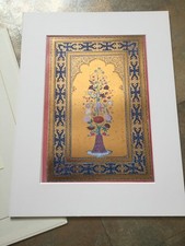 Indisch Persische  Miniaturmalerei 23,5 Karat Vergoldet