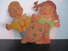 DDR Unikat Großes Papp Wandbild Flax und Krümel & Struppi