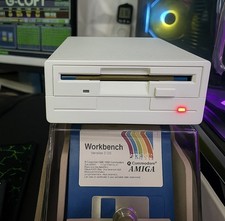 AMIGA 500/600/1200/2000 Greaseweazle ALPS  3,5 Floppy Diskettenlaufwerk weiß PC