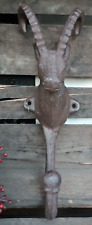 ❤️Großer Steinbock Haken  Garderobe Gusseisen Antiklook Jagd Vintage Alpen❤️