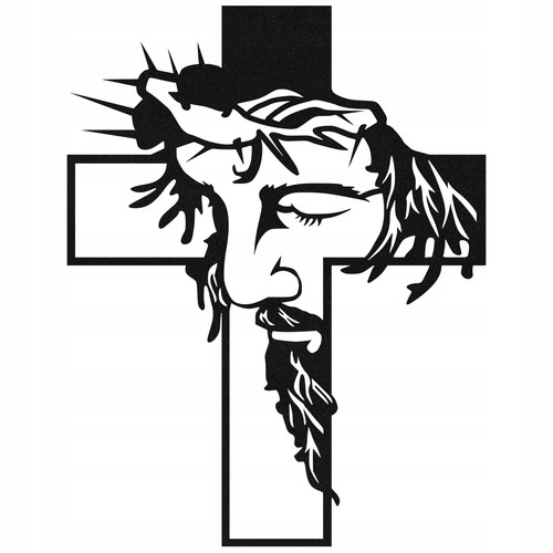 Wandkreuz mit jesusgesicht - wandkreuz,