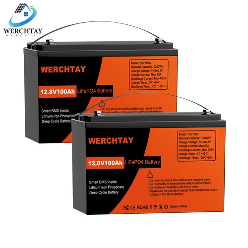 100ah 12v 2pc lithium batterie - 12v,