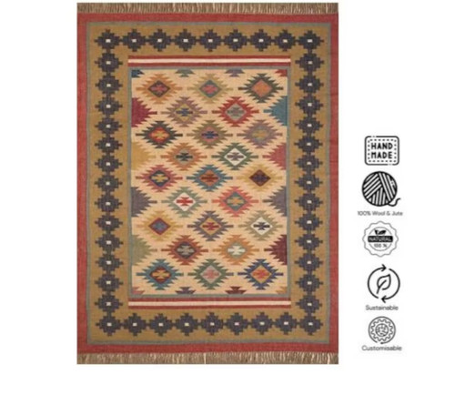 Teppich kelim wolle jute - teppich,