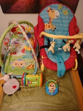 5 Tlg Set Baby Spielzeug Bunt Wippe Spielbogen Schnuffeltier Hauck Fisherprice