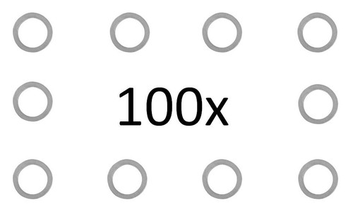 100 stück aluminiumring - 100,