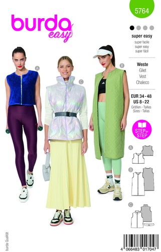 Burda style 5764 weste - 5764,