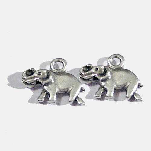Metallanhänger elefant silber - metallanhänger,
