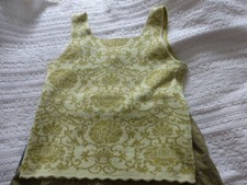 OLEANA Strick-Top, gelb   Gr.  M   75% Wolle und 25 % Seide