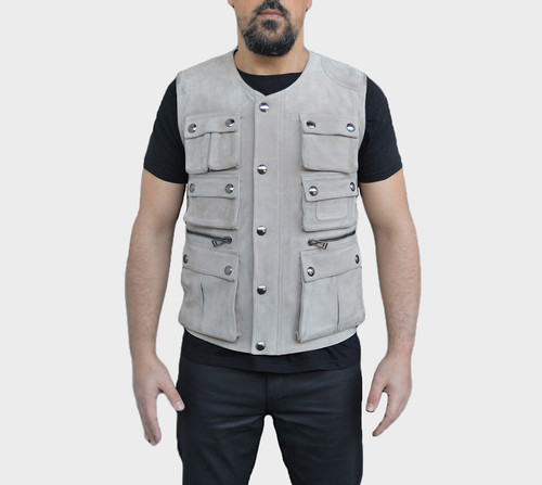 Belstaff leder weste - leder,