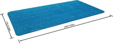 Bestway Solarabdeckplane Poolabdeckung Poolheizung Pool 703 x 336 cm blau eckig