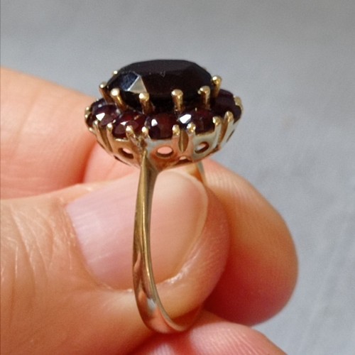 585er tiefroter granatring - tiefroter,