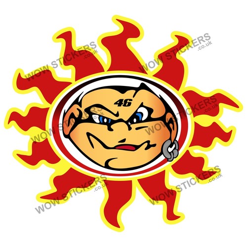 Rossi sun motorbike aufkleber - motorbike,