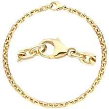 3 mm Anker-Armband 333 echt Gold Armkette Gelbgold 21 cm massiv diamantiert neu