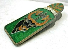 Geld Klammer Papier / Zeitungsklammer emailliert glasiert Messing 40er Jahre (5)