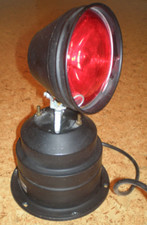Lampe Disco Licht / Party Lampe, Beleuchtung, schwenkbar mit Motor , rotes Licht