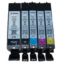 Original Patronen Canon PGI 570PGBK CLI-571 C/Y/M/BK Satz Tinte v.InkTec Refill