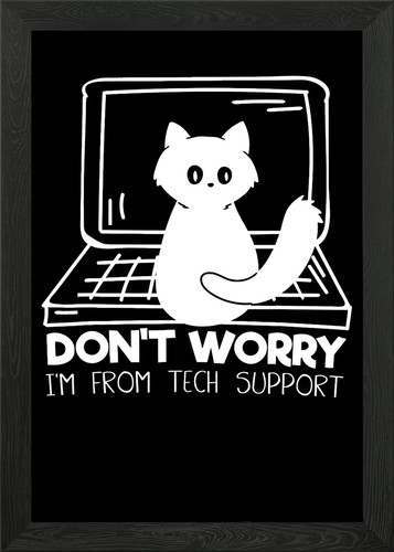 Cat tech support gerahmtes - cat,