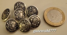 7 ALTE METALL KNÖPFE SALZBURG WAPPEN ÖSTERREICH TRACHT NÄHEN BASTELN