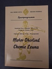 Chemie Leuna : Motor Oberlind 3.9.1955 Programm DDR Liga Staffel Süd Orginal