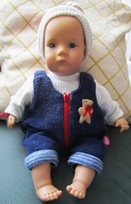 Götz-Puppe, Babypuppe mit Originalkleidung, 32 cm groß