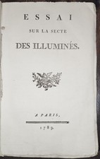 1789 Essai sur la secte des Illuminés.