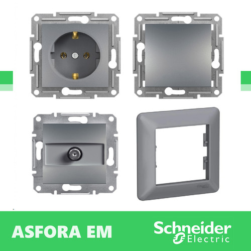 Schneider stahl steckdosen - em,
