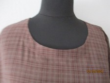 Lagenlook Zipfel Kleid braun 5XL (54/56) A-Linie Übergröße NEU Baumwolle Leinen