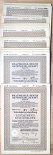100 x BRAUNKOHLE-BENZIN AG, 5 % Teilschuldverschreibung über 1000 RM, Berlin, im