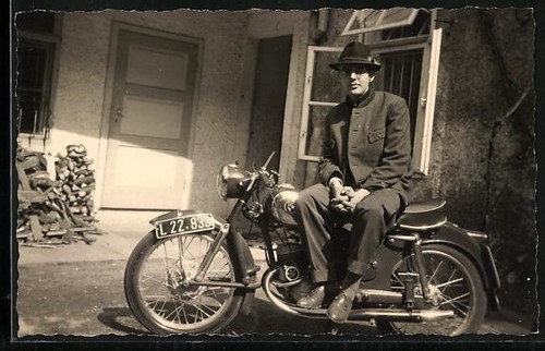 Ansichtskarte puch motorrad - ansichtskarte, puch-motorrad