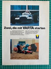 Jo Siffert #9 & KInd Modellauto Varta Original 1971 Vintage Advert Werbung