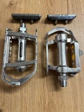 Retro Fahrradteile NOS SR Sakae SP-155 Pedale 105mm x 65mm x 20mm, Silber