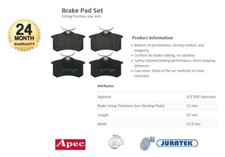 REAR BRAKE PADS SET for SKODA