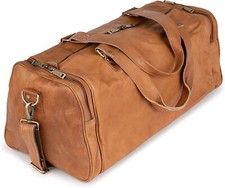 A Vintage Duffel Overnight Großes Reisegepäck 25" Herren echtes Leder