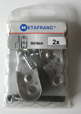 Schrankrohrlager Ovalrohr 30x15mm vernickelt / 2 Stück