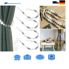 Holzperlen Vorhang Raffhalter