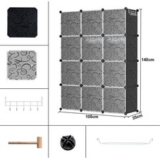 Regalsystem Steckregal Multifunktionale DIY Kleiderschrank 12-24 Würfel Stabil