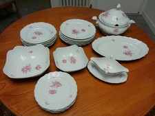 Essservice Hutschenreuther Dresden Purpur Speiseservice Tafelservice weiss