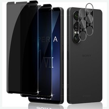 Liilaa Sichtschutzfolie & Kamera Schutz Sony Xperia 1 VII 4 Stück 9H Glas