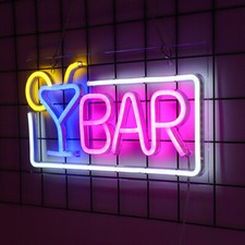 LED Neon Schild Bar Bar Neonschilder Bar Schild Bar Neon Sign Bier Neonschilder