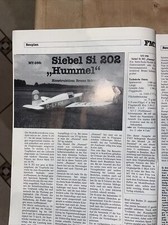 Bauplan für Motorflugzeug Siebel Si202 Hummel, 180 cm Spannweite